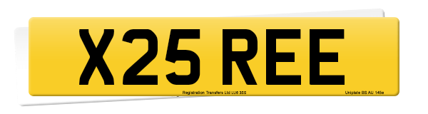 Registration number X25 REE